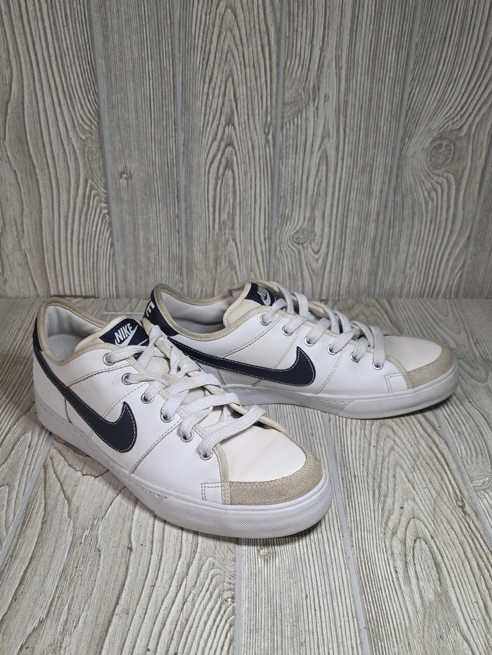 Nike Sweet Legacy Sneakers White and Midnight Navy Colorway Mens Size 10